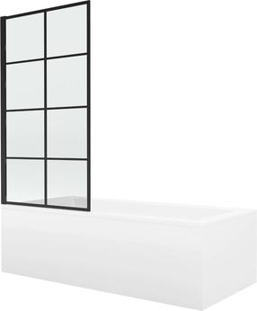 Vonia su sienele, laisvai pastatoma Mexen Cubik, 70 cm x 170 cm x 38 cm, stačiakampis, balta sp.