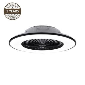 Griestu ventilators ar lampu Domoletti Frost DT1070C-550, 96 W, 1 gab., melna krās.