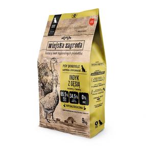 Sausas šunų maistas Wiejska Zagroda Turkey with Goose M, kalakutiena/žąsiena, 9 kg