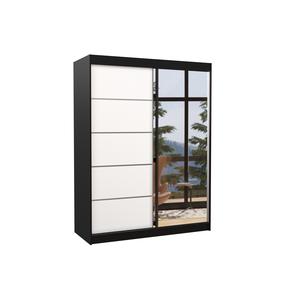 Spinta ADRK Limbo 150, skaidri sp./balta sp./juoda sp., 58 cm x 150 cm x 200 cm, su veidrodžiu