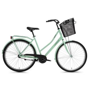Велосипед городской Bisan Handy C, 28 ″, 20.5" рама, черный цв./зеленый цв., с корзиной