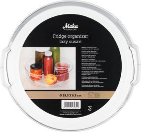 Šaldytuvo organizavimo dėžutė Maku Lazy Susan 646932, 29.5 cm x 27.5 cm, skaidri sp.