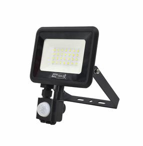 Prožektors bez kustības sensora, pārvietojams AWTools AW17906, 20 W, 1900 lm, 6000 °K, IP44, melna krās.