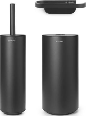 Vonios aksesuarų rinkinys Brabantia Renew Mineral Infinite Grey, 13.7 cm x 37.3 cm x 40.6 cm