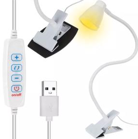 Galda lampa ar skavu Izoxis 19455, LED, 5W, balta krās./balta krās.