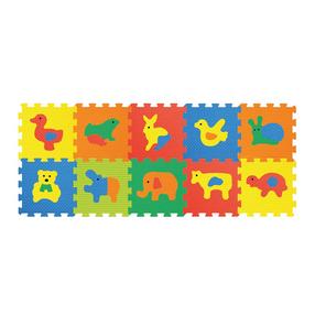 Paklājiņš mazuļiem - puzle Eva Puzzle Mat Animals, 32 cm x 32 cm, 10 gab, daudzkrāsaina