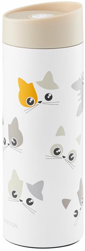 Termostass Ambition Kitty, 0.35 l, valge v./pruunikas v.
