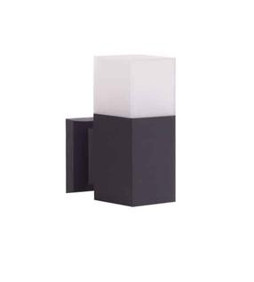Sieninis lauko šviestuvas Su-Ma Cube, 20W, E27, IP44, juoda sp., 8 cm x 20.8 cm