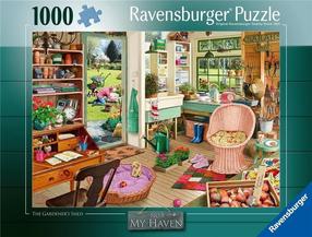 Пазл Ravensburger My Haven No 8 The Gardeners Shed, 50 см x 70 см, 1000 шт., многоцветный