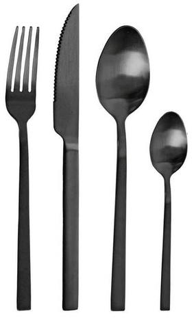 Söögiriistade komplekt Pintinox Duke, must v., 24 tk.