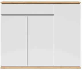 Komoda Yamael, ąžuolo sp./balta sp., 112 cm x 135 cm x 38 cm