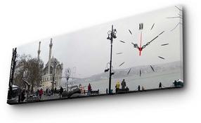 Laikrodis - paveikslas Wallity Canvas 3090CS-11, pilka sp./įvairių spalvų, 90 cm x 30 cm