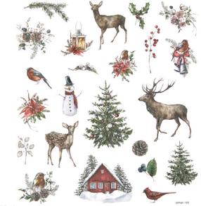 Kleebis DallPrint 11CRDPNK-155, jõulud, 17 cm, 15 cm mitmevärviline