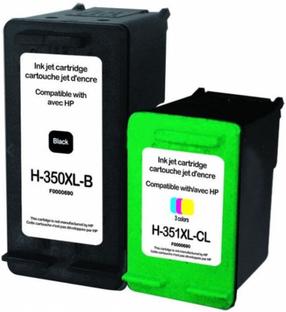 Rašalinio spausdintuvo kasetė Uprint H-350/351XL-PACK, mėlyna sp./juoda sp./raudona sp.