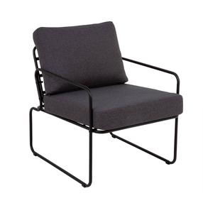 Lauko kėdė Patio Nefryt, juoda sp./pilka sp., 81 cm x 65 cm x 84 cm
