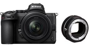 Sistēmas fotoaparāts Nikon Z5 + Nikkor Z 24-50mm f/4-6.3 + FTZ II Mount Adapter, melna krās.