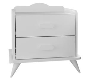 Naktinis staliukas Kalune Design Andaz 875ZNA3403, balta sp., 58.6 cm x 60 cm x 42.1 cm