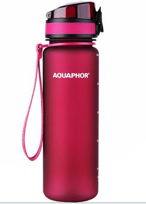 Бутылка для воды Aquaphor City, бордо цв., тритан, 0.5 л