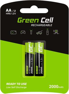 Įkraunamas elementas Green Cell 2x AA HR6, AA, 2000 mAh, 2 vnt.