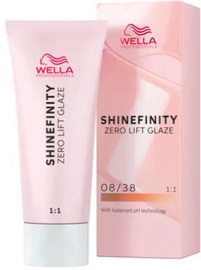 Juuksevärv Wella Professionals Shinefinity, honey latte v., 08/38, 60 ml