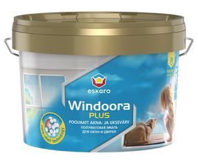 Emailvärv, akendele/ustele Eskaro Windoora Plus, poolläikiv, 2.7 l, valge v.