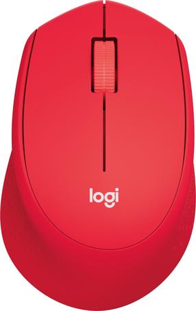 Bezvadu spēļu pele Logitech M330 Silent Plus, bluetooth / usb / 2.4ghz, sarkana krās.