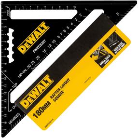 Kampinė liniuotė Dewalt DWHT25227-0, 180 mm, aliuminis, 90 °