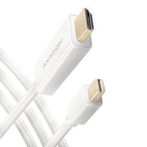 Kabelis Axagon RVDM-HI14C2W RVDM-HI14C2W Mini DisplayPort, HDMI, 1.8 m, balta krās.