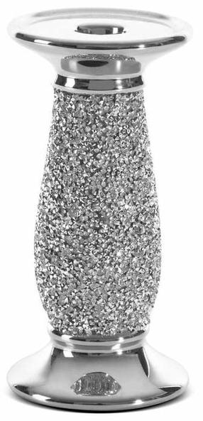 Žvakidė Palmera 03, keraminis molis, Ø 10 cm, 20 cm, sidabro sp.