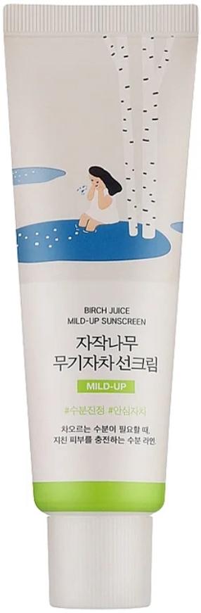Крем для ухода за загаром для лица Round Lab Birch Juice Mild-Up SPF50+, 50 мл