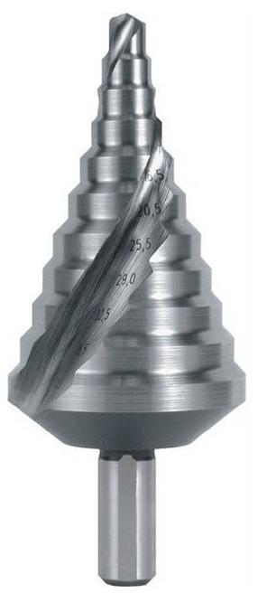 Ступенчатое сверло Ruko 101090, cталь/пластик/алюминий, hss, tri-flat, 6.5 - 40.5 мм x 9.6 см