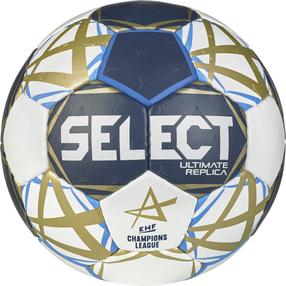 Футбольный мяч Select Replica EHF Champions League, 3 размер, синий цв./золотой цв./белый цв.