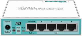 Ruuter MikroTik hEX RouterOS MT RB750Gr3, valge v.
