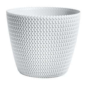Puķu pods Prosperplast Splofy DSP190, plastmasa, Ø 18.7 cm, balta krās.