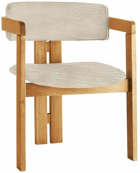 Valgomojo kėdė Kalune Design CO-046, ąžuolo sp./šviesiai pilka sp., 49 cm x 58 cm x 76 cm