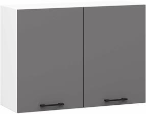 Pakabinama virtuvės spintelė Akord Oliwia, balta sp./pilka sp., 80 cm x 30 cm x 58 cm
