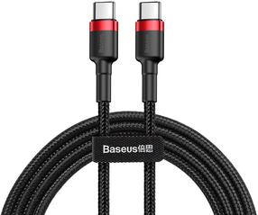 Kabelis Baseus USB-C - USB-C CATKLF-G91 USB-C, USB-C, 1 m, juoda sp./raudona sp.