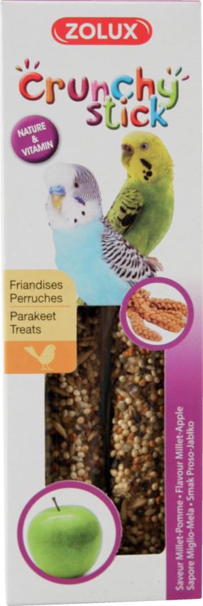 Lazdelės Zolux Crunchy Stick Millet/Apple 137121, universalus pašaras, 0.085 kg