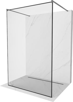 Dušo sienelė Mexen Kioto Walk-in, 140 cm x 200 cm, brushed gun gray sp./grūdintas