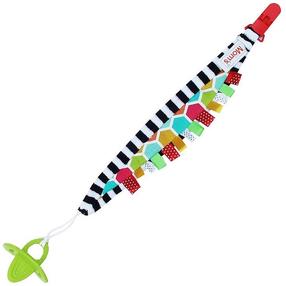 Застежка для сосок и грызунка Hencz Toys Contrasting, 0 мес., многоцветный