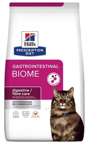 Kuiv kassitoit Hill's Prescription Diet Gastrointestinal Biome, kanaliha, 1.5 kg