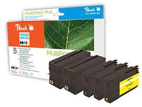 Printera kasetne Peach H950XL/951XL Multipack Plus, dzeltens krās./melns krās./fuksīna (magenta) krās.