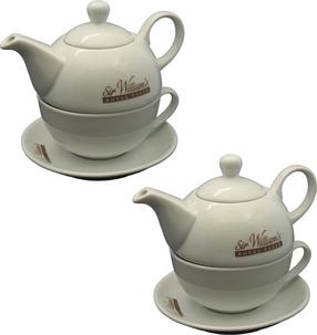  Teekann tassi ja alustassiga Sir Williams Baby Duo, 0.35 l, valge v.