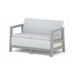 Lauko sofa Keter Scandi Linea 2, plieno sp./blyški pilka sp., 126.8 cm x 73 cm x 77.5 cm