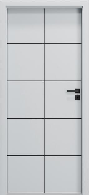 Siseukseleht Domoletti BELGATTO 4, vasakpoolne, hall v., 204 x 64.4 x 4 cm