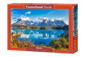 Dėlionė Castorland Torres Del Paine Patagonia Chile 500 el. B-53698, 33 cm x 47 cm, 500 vnt., įvairių spalvų
