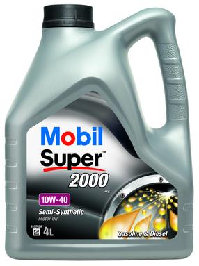 Variklių alyva Mobil Super2000 10W - 40, pusiau sintetinis, 4 l