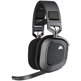 Bezvadu austiņas Corsair HS80 RGB CA-9011235-EU, melna krās.