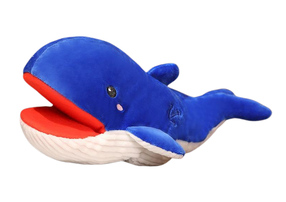 Mīkstā rotaļlieta valis Lean Toys, zila krās., 10 cm