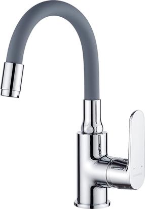 Смеситель для раковины Kuchinox Dima BQD 021D, серый цв./хромовый цв.